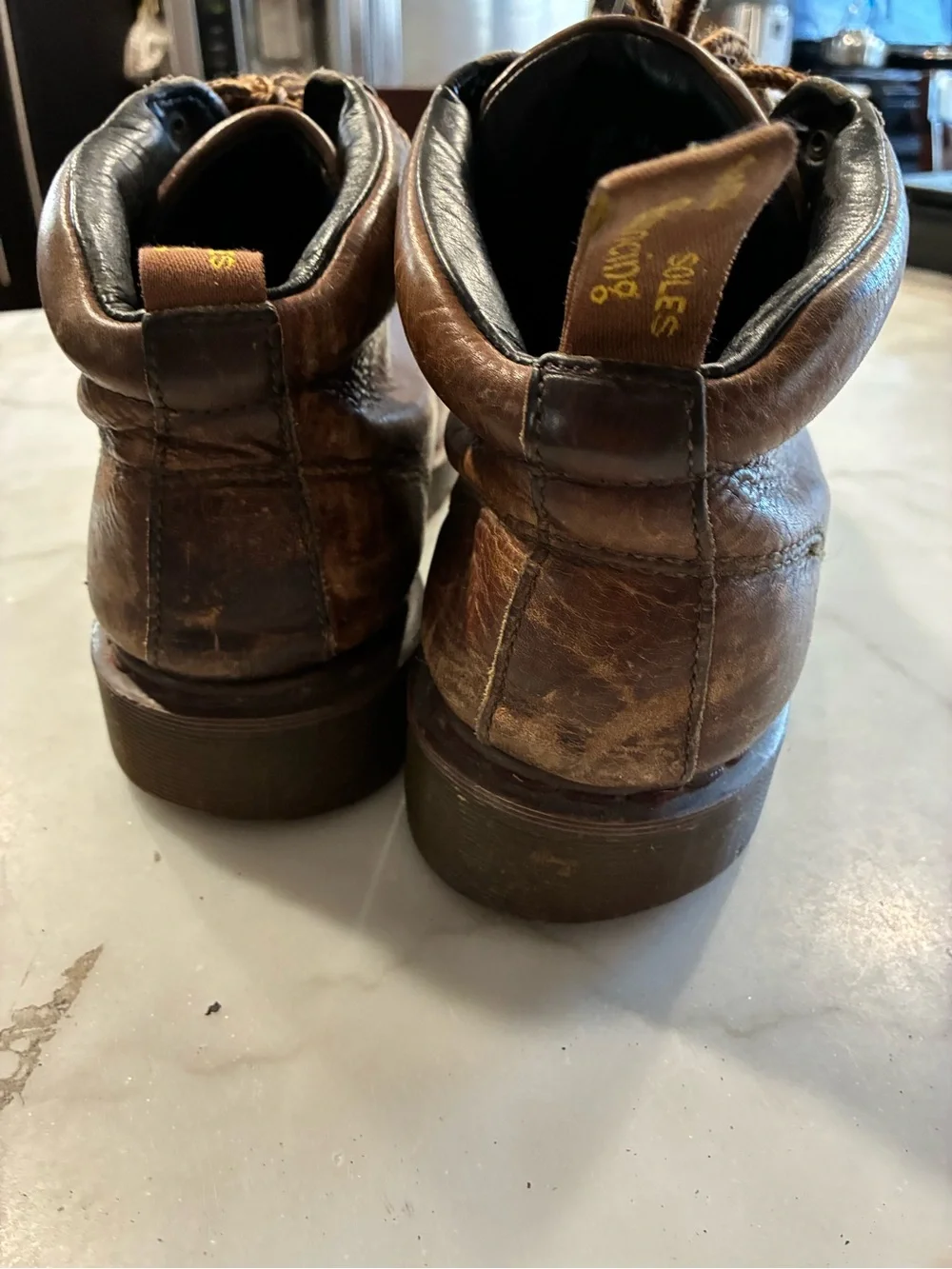 Dr Doc Martens Mens 8287 AW004 Brown Leather Ankle Boots Shoes Size 11